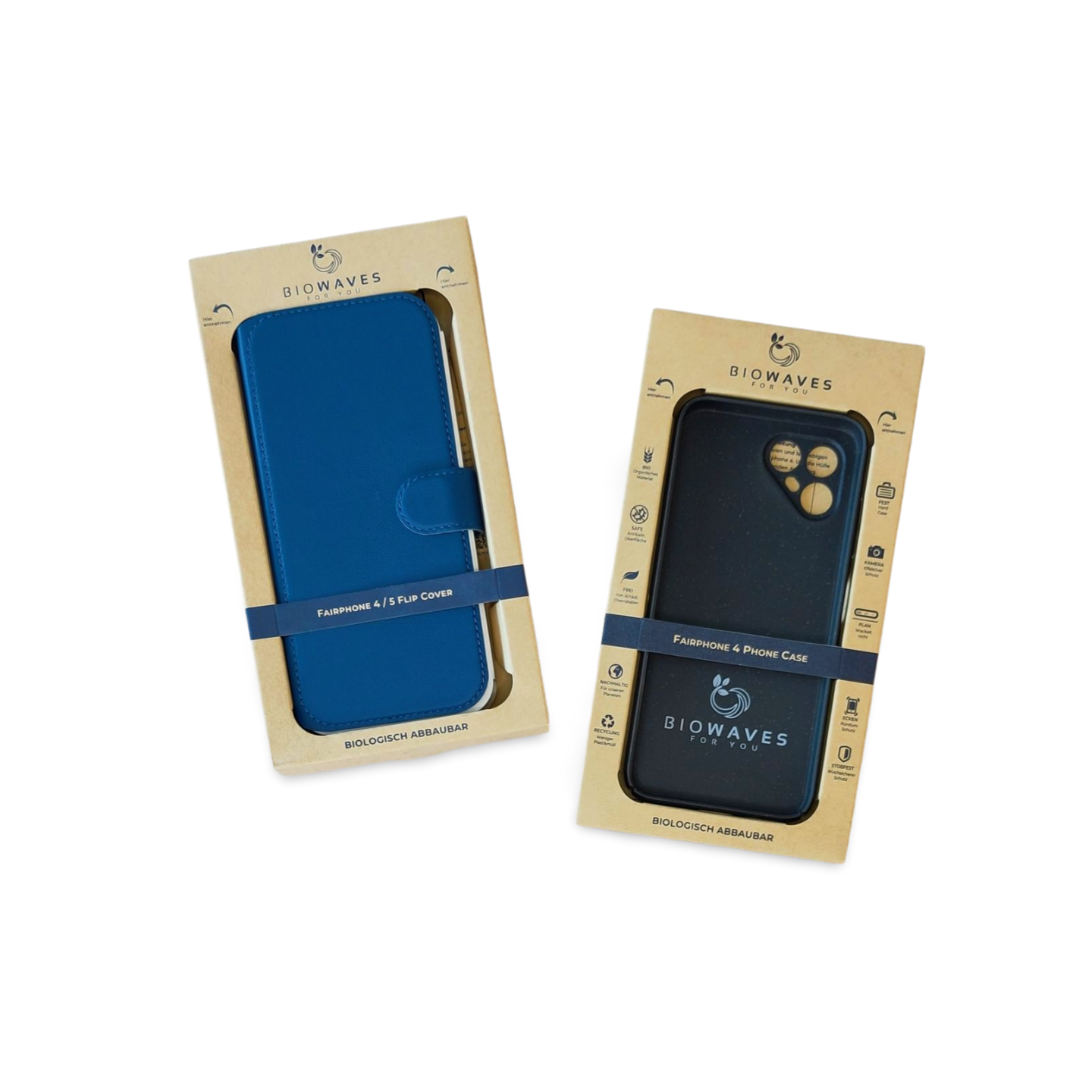 Fairphone 4 Leren Flip Cover + Case - Bundel voor zelfmontage